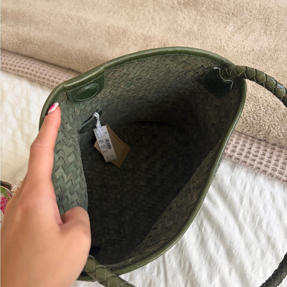 Madewell The Signature Woven Shoulder Bag in green NWT - Picture 5 of 5